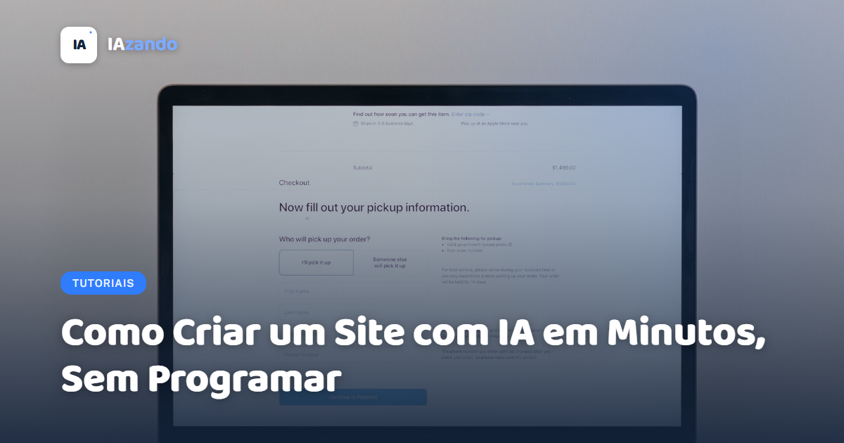 Como Criar um Site com IA em Minutos, Sem Programar